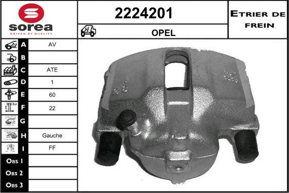 EAI 2224201 - Гальмівний супорт autozip.com.ua