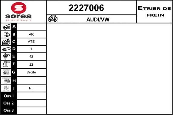 EAI 2227006 - Гальмівний супорт autozip.com.ua