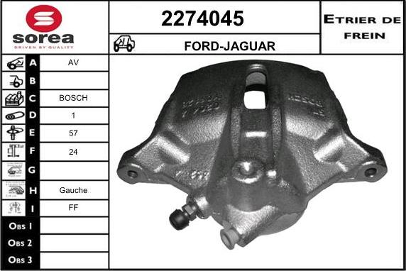 EAI 2274045 - Гальмівний супорт autozip.com.ua