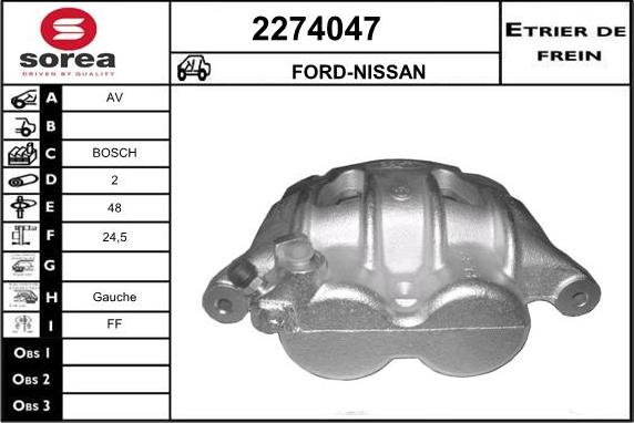 EAI 2274047 - Гальмівний супорт autozip.com.ua