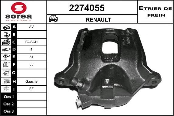 EAI 2274055 - Гальмівний супорт autozip.com.ua