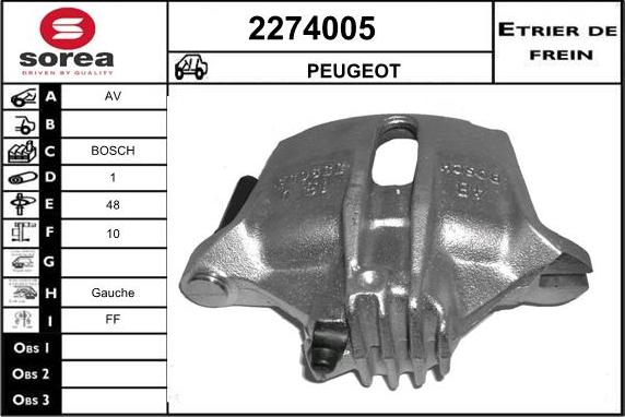 EAI 2274005 - Гальмівний супорт autozip.com.ua