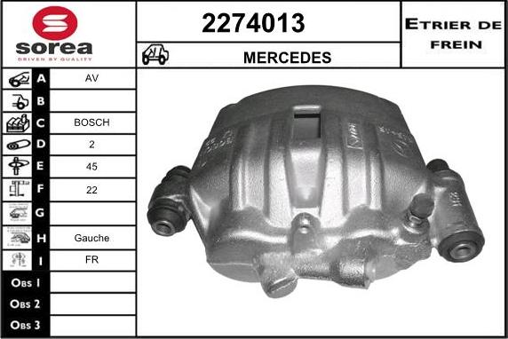 EAI 2274013 - Гальмівний супорт autozip.com.ua