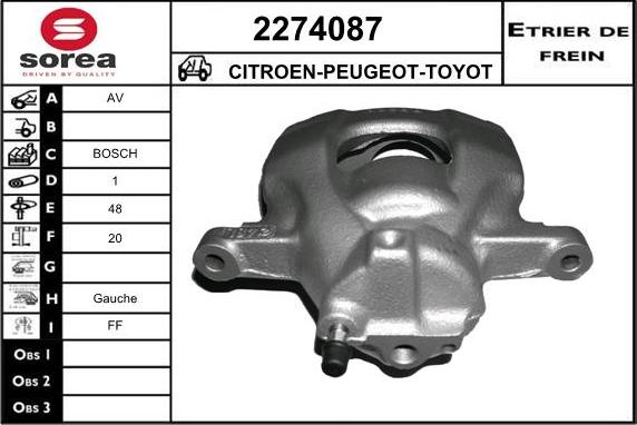 EAI 2274087 - Гальмівний супорт autozip.com.ua