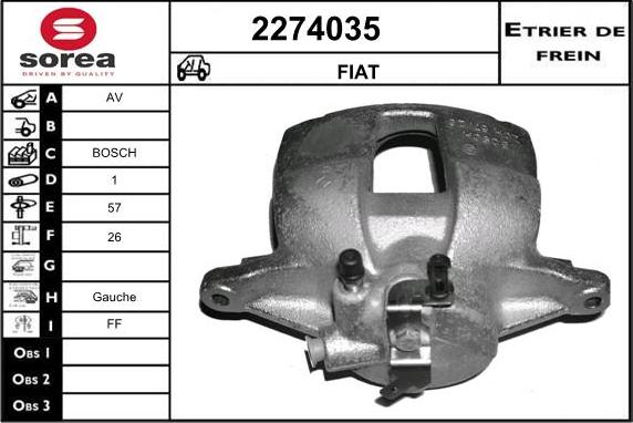 EAI 2274035 - Гальмівний супорт autozip.com.ua