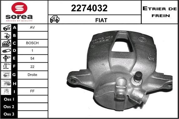 EAI 2274032 - Гальмівний супорт autozip.com.ua