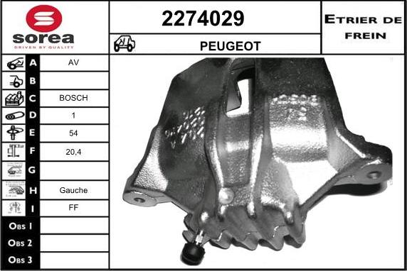 EAI 2274029 - Гальмівний супорт autozip.com.ua