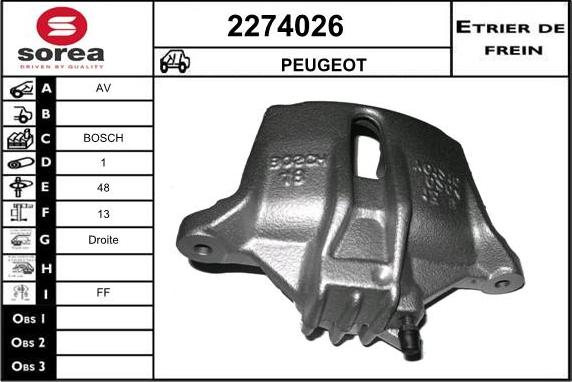 EAI 2274026 - Гальмівний супорт autozip.com.ua