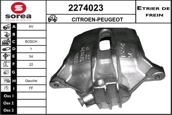 EAI 2274023 - Гальмівний супорт autozip.com.ua