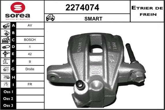 EAI 2274074 - Гальмівний супорт autozip.com.ua