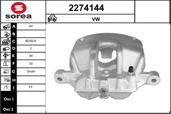 EAI 2274144 - Гальмівний супорт autozip.com.ua