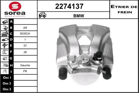 EAI 2274137 - Гальмівний супорт autozip.com.ua