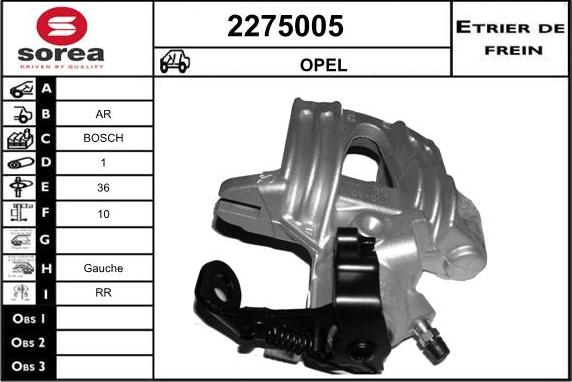 EAI 2275005 - Гальмівний супорт autozip.com.ua