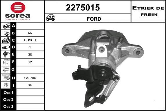 EAI 2275015 - Гальмівний супорт autozip.com.ua