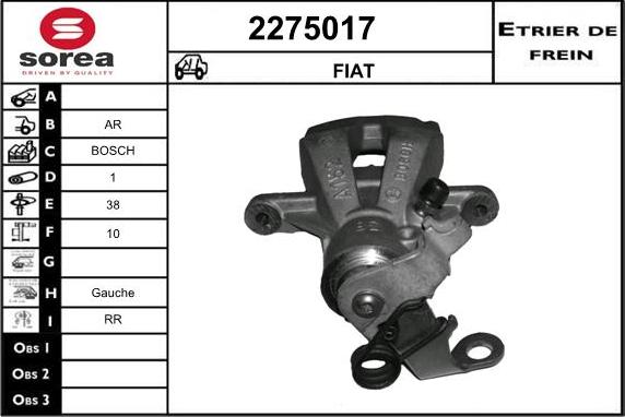 EAI 2275017 - Гальмівний супорт autozip.com.ua