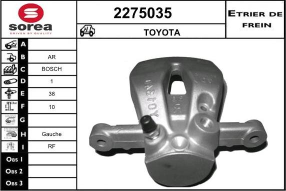 EAI 2275035 - Гальмівний супорт autozip.com.ua