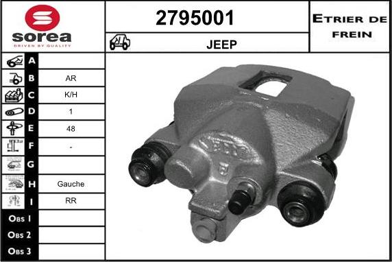 EAI 2795001 - Гальмівний супорт autozip.com.ua
