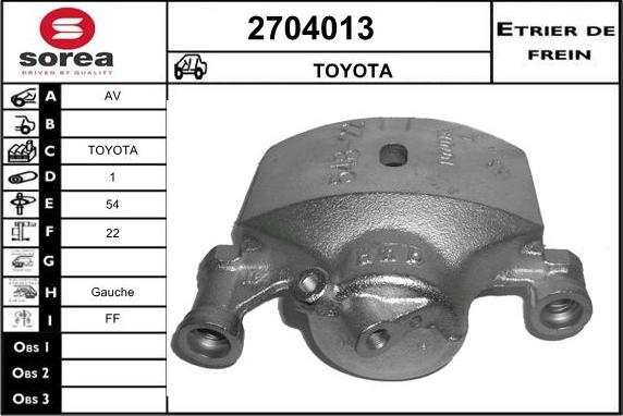 EAI 2704013 - Гальмівний супорт autozip.com.ua