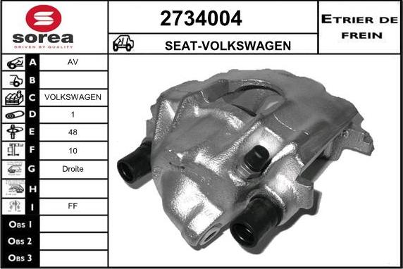 EAI 2734004 - Гальмівний супорт autozip.com.ua