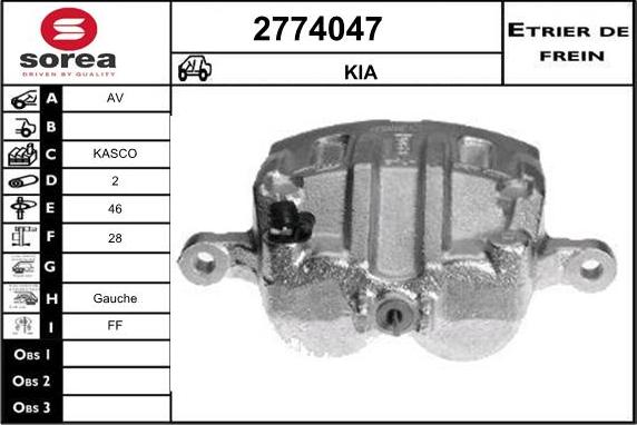 EAI 2774047 - Гальмівний супорт autozip.com.ua