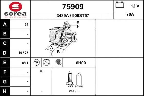 EAI 75909 - Генератор autozip.com.ua