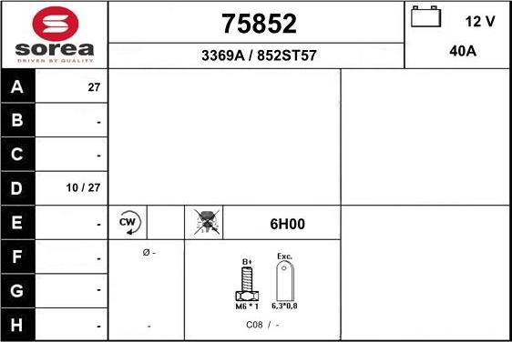 EAI 75852 - Генератор autozip.com.ua