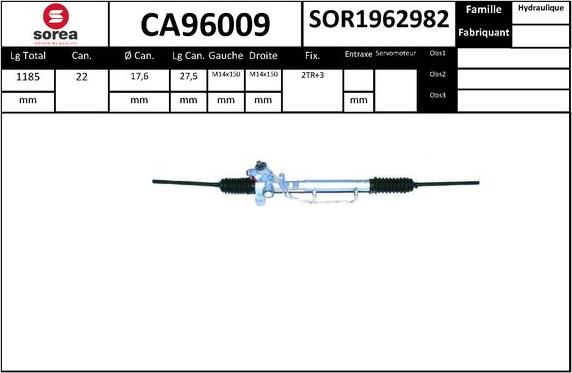 EAI CA96009 - Рульовий механізм, рейка autozip.com.ua