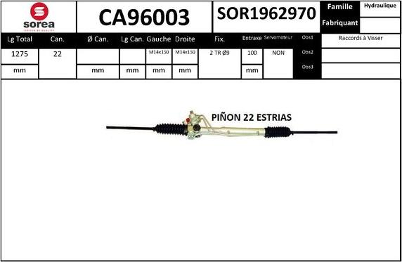 EAI CA96003 - Рульовий механізм, рейка autozip.com.ua
