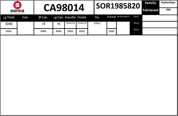 EAI CA98014 - Рульовий механізм, рейка autozip.com.ua