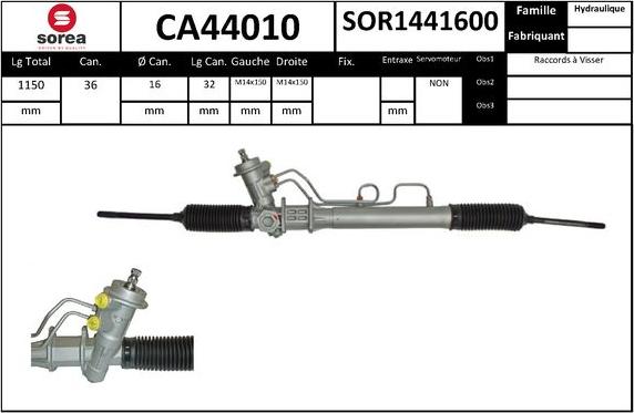 EAI CA44010 - Рульовий механізм, рейка autozip.com.ua