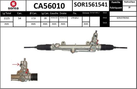 EAI CA56010 - Рульовий механізм, рейка autozip.com.ua