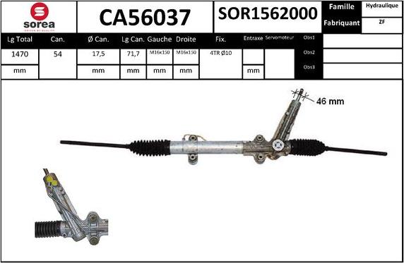 EAI CA56037 - Рульовий механізм, рейка autozip.com.ua