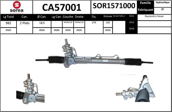 EAI CA57001 - Рульовий механізм, рейка autozip.com.ua