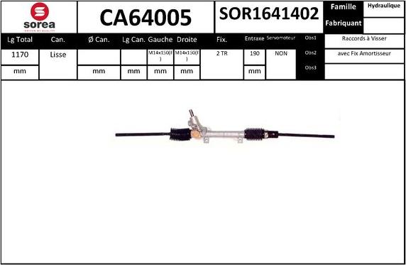 EAI CA64005 - Рульовий механізм, рейка autozip.com.ua
