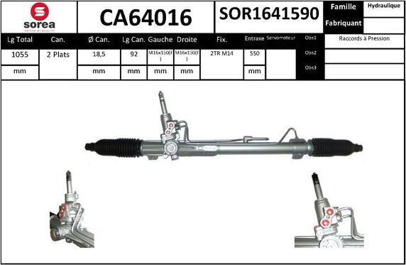 EAI CA64016 - Рульовий механізм, рейка autozip.com.ua