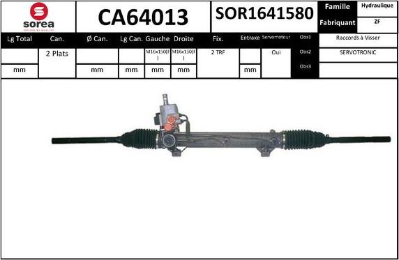 EAI CA64013 - Рульовий механізм, рейка autozip.com.ua