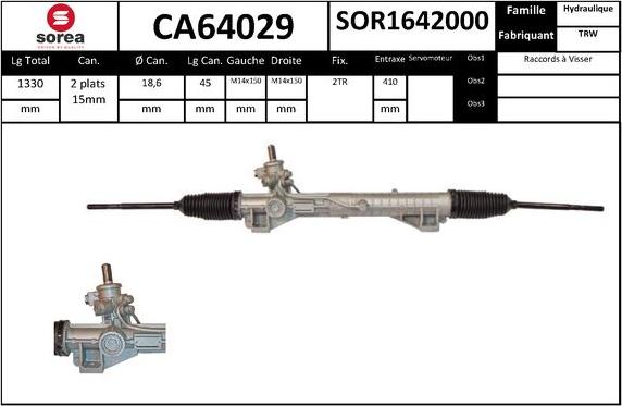 EAI CA64029 - Рульовий механізм, рейка autozip.com.ua