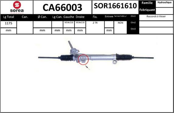EAI CA66003 - Рульовий механізм, рейка autozip.com.ua