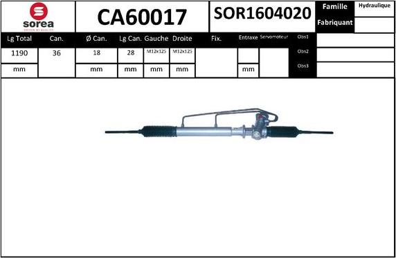 EAI CA60017 - Рульовий механізм, рейка autozip.com.ua
