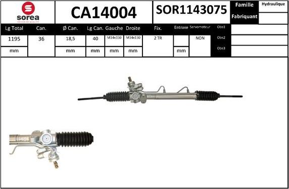 EAI CA14004 - Рульовий механізм, рейка autozip.com.ua