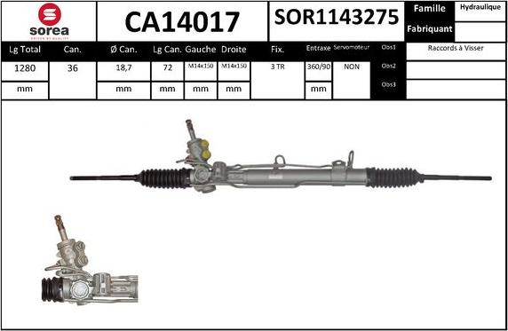 EAI CA14017 - Рульовий механізм, рейка autozip.com.ua