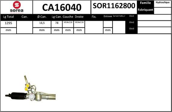 EAI CA16040 - Рульовий механізм, рейка autozip.com.ua