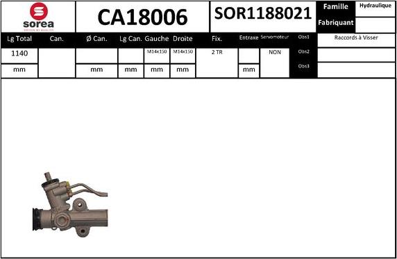 EAI CA18006 - Рульовий механізм, рейка autozip.com.ua