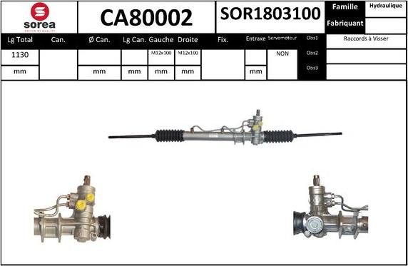 EAI CA80002 - Рульовий механізм, рейка autozip.com.ua