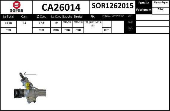 EAI CA26014 - Рульовий механізм, рейка autozip.com.ua
