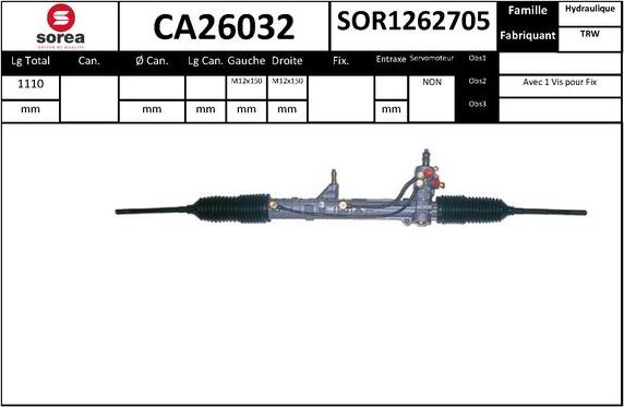 EAI CA26032 - Рульовий механізм, рейка autozip.com.ua