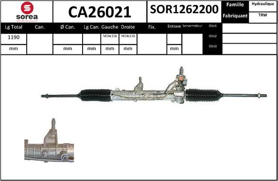 EAI CA26021 - Рульовий механізм, рейка autozip.com.ua