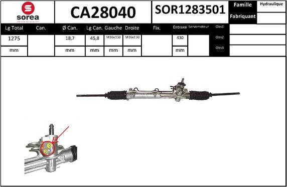 EAI CA28040 - Рульовий механізм, рейка autozip.com.ua
