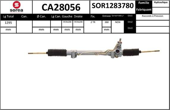 EAI CA28056 - Рульовий механізм, рейка autozip.com.ua