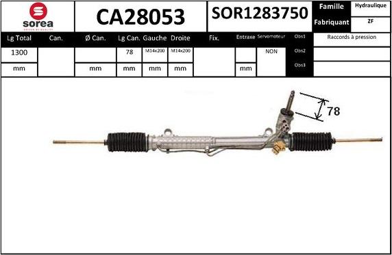 EAI CA28053 - Рульовий механізм, рейка autozip.com.ua